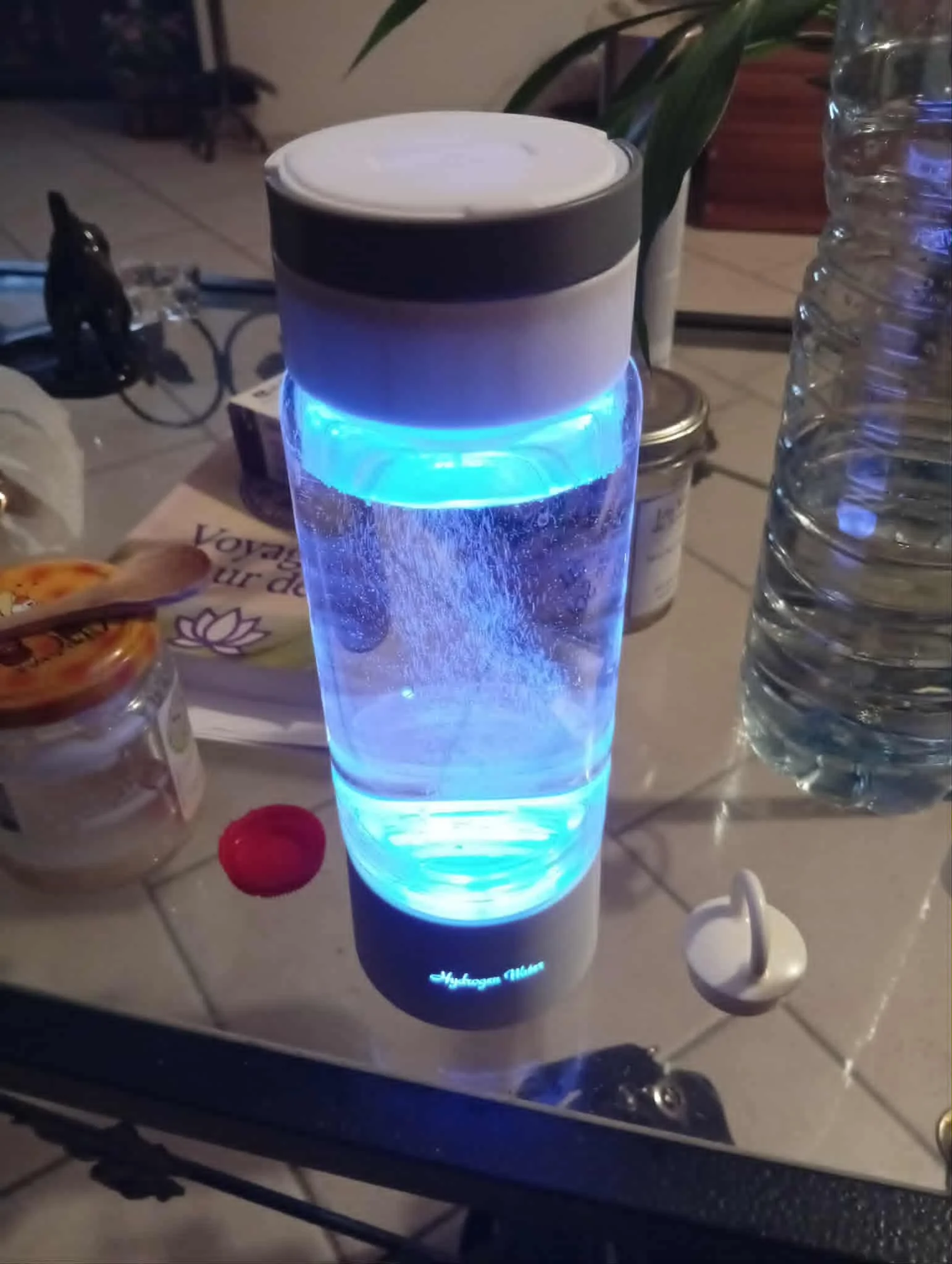 380ML Portable Hydrogen Rich Water Generator Bottle Glass Cup body SPE/PEM Dual Chamber Maker lonizer - H2 Inhalation device photo review