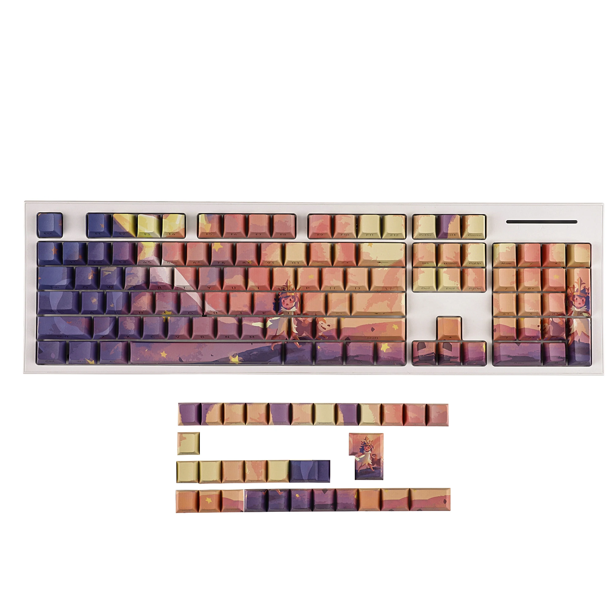 Pbt Double Shot Side-lit Translúcido Backlit Keycap Teclado Mecânico 108 104 96 87 84 68 61 mx 134 Personalizado - Imagem 4