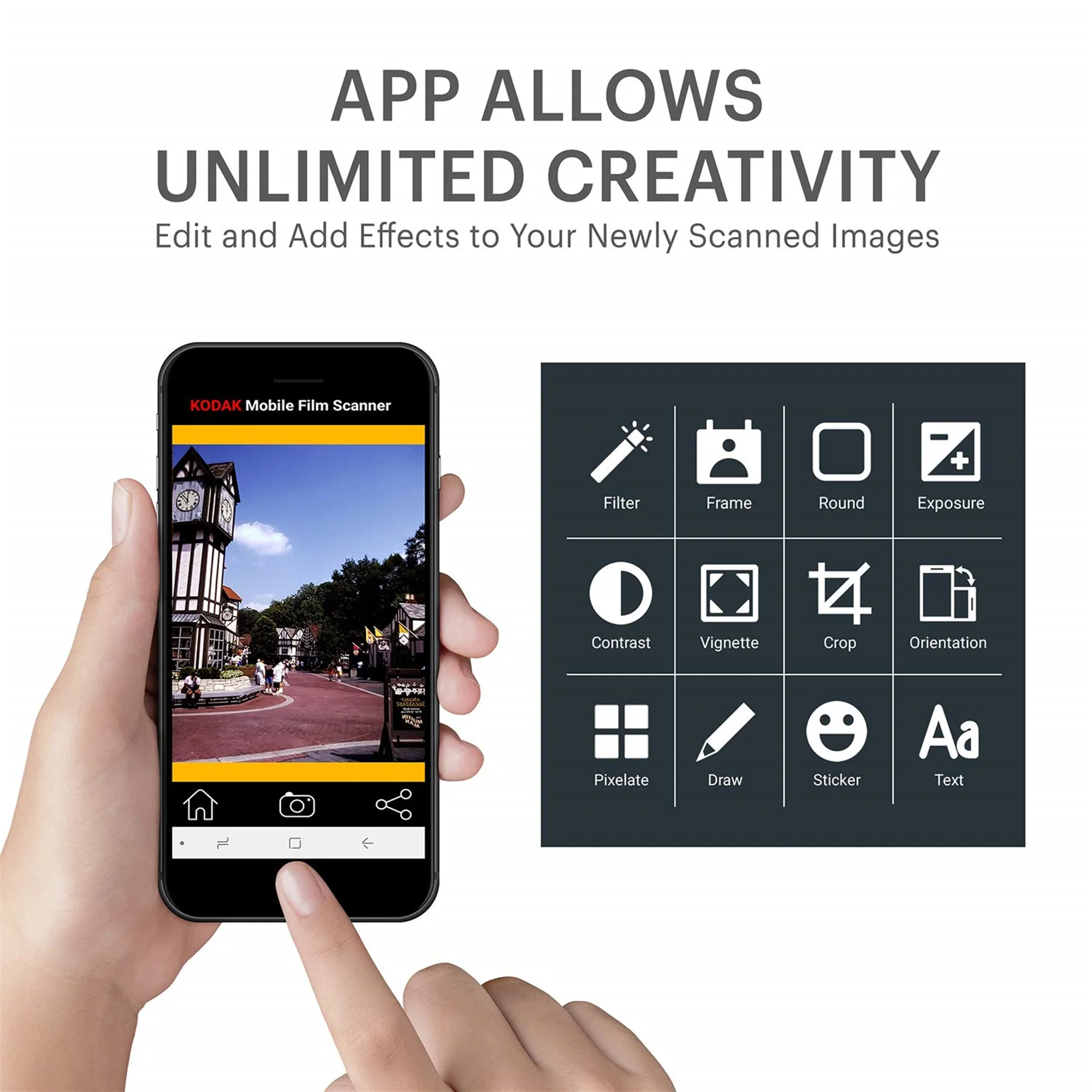 Kodak Mobile Film Scanner, Novelty Slide Scanner for Old 35mm Films & Slides for Smartphone Camera
