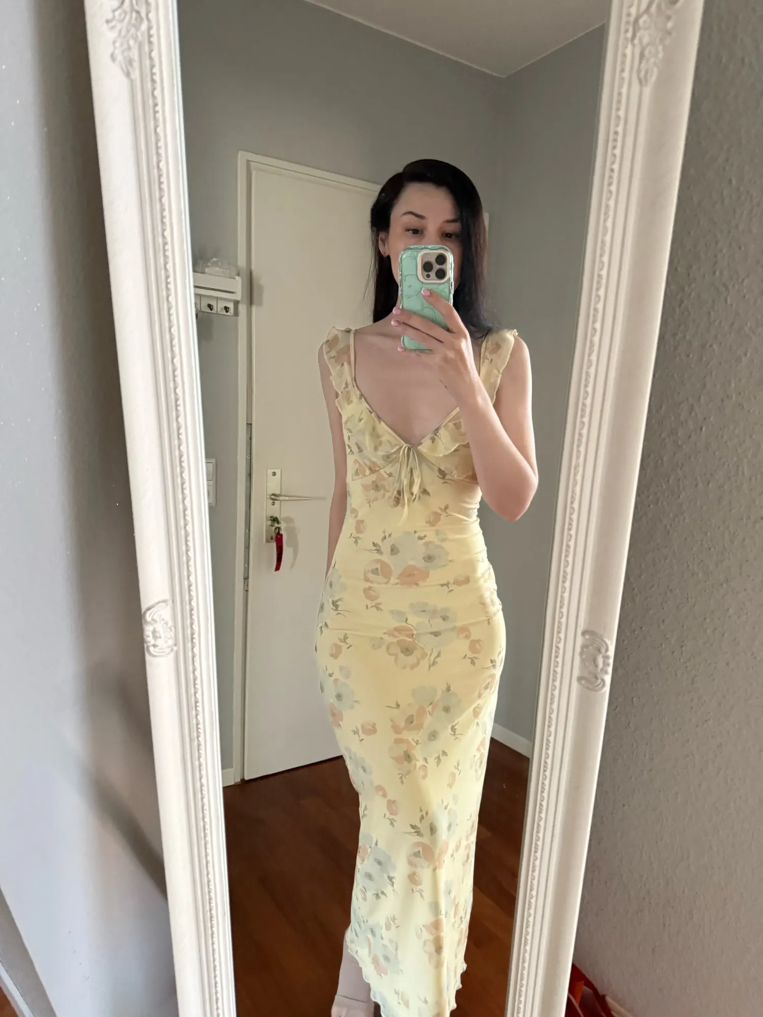 Cryptographic Summer Floral Print Plunge Maxi Dress photo review