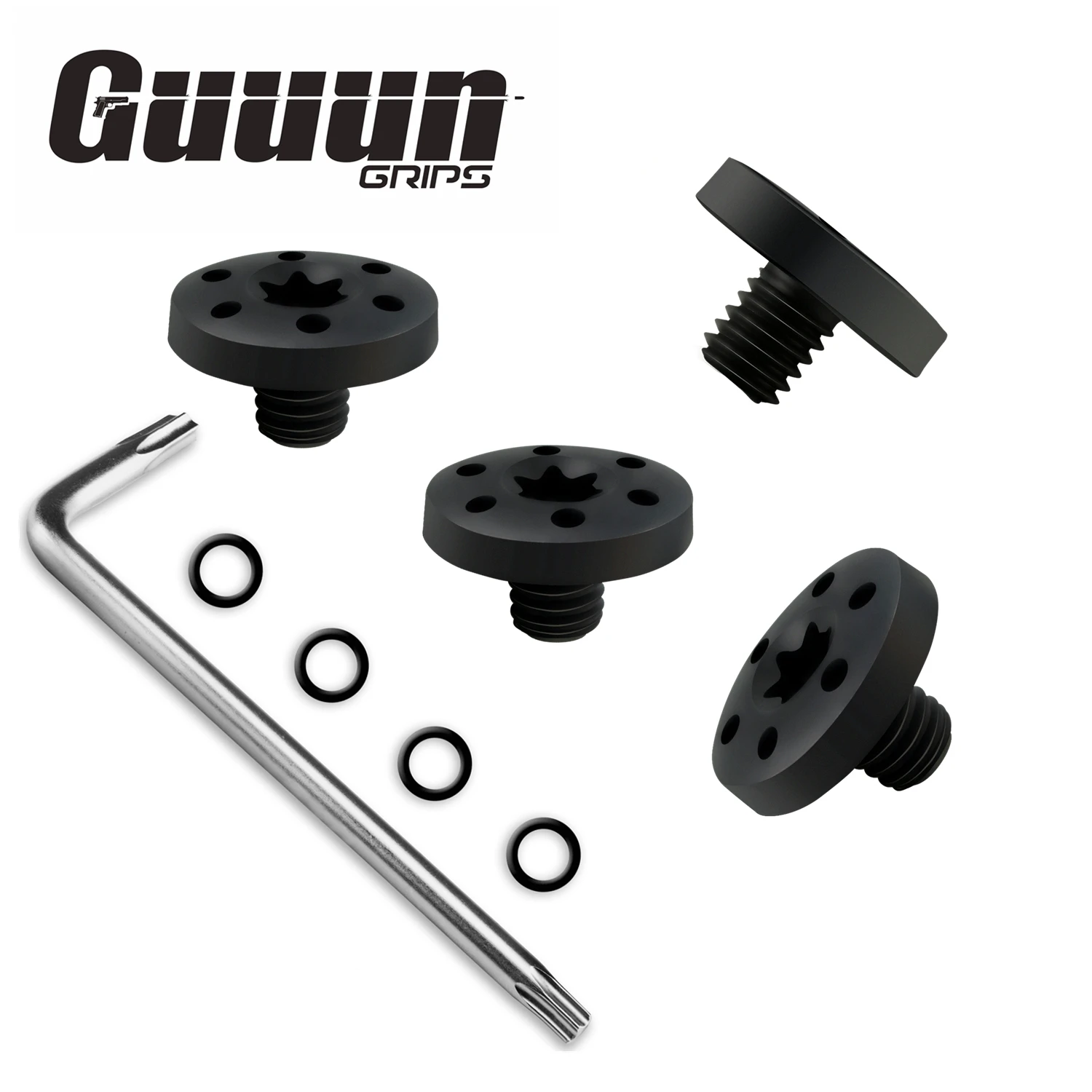 

Guuun Screws for Taurus PT92 / PT99 Grips, 4 Thin Screw Thicker Black T2-Screw-S