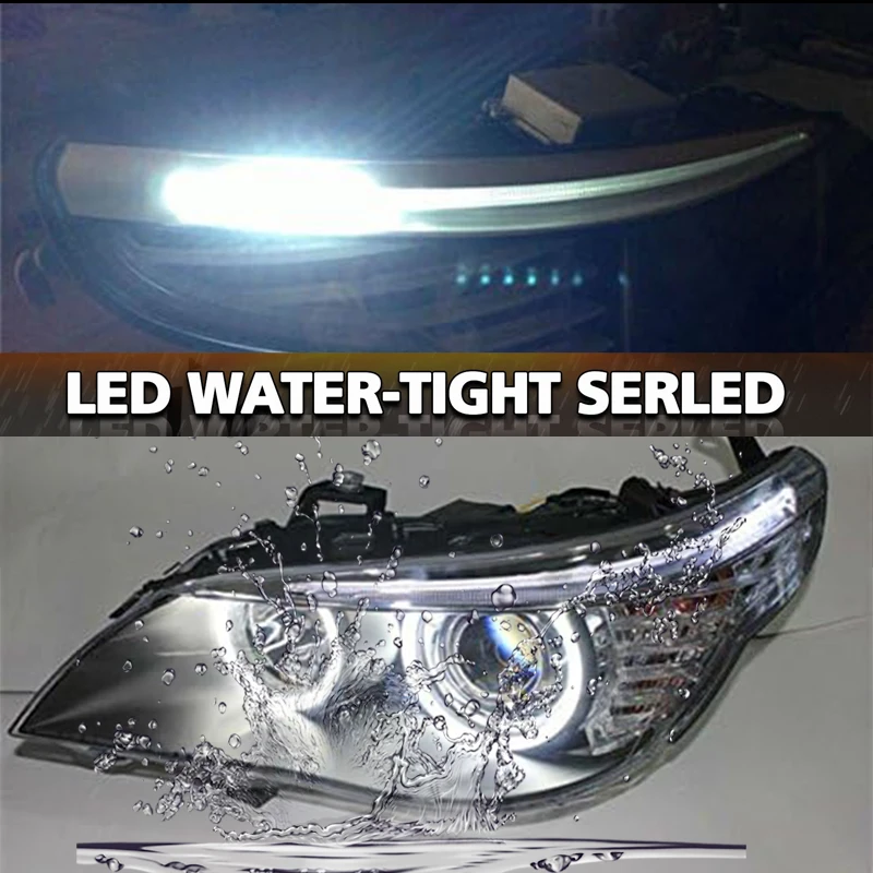 iJDM 9SMD LED Eyelid Eyebrow Modules For 2008-2010 BMW E60 LCI 5 Series 528i 535i 550i M5 HID Matching Xenon White led light car led light car led light bulb