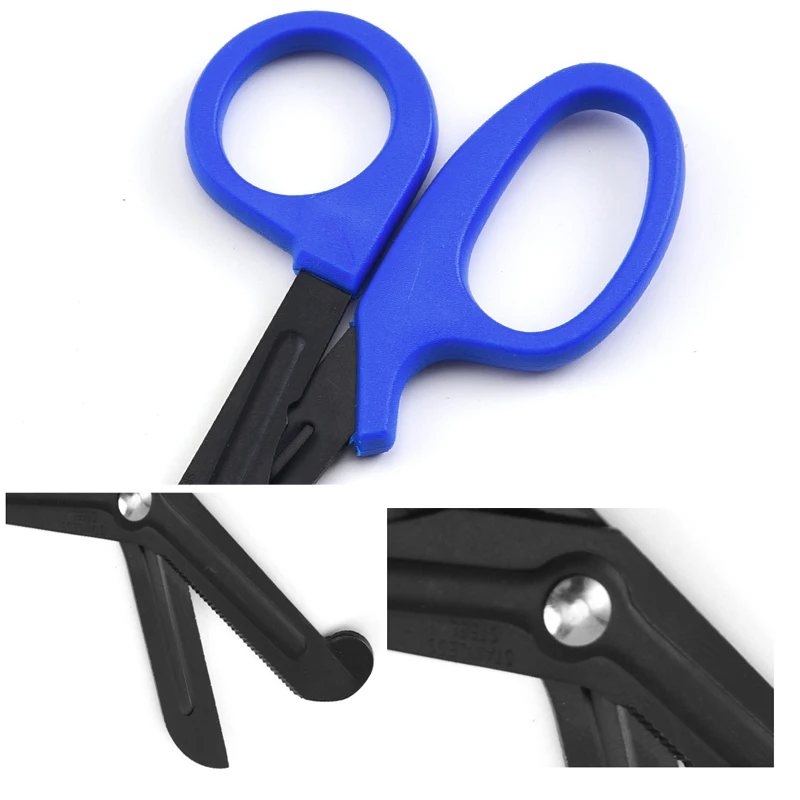 Medical Rescue Scissors Plastic Handle Stainless Steel Wound Gauze