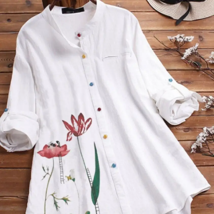 Loose Floral Maternity Blouses Long Sleeve Nursing Shirts Spring Pregnant Women Breastfeeding Blouse Clothes Pregnancy Clothing