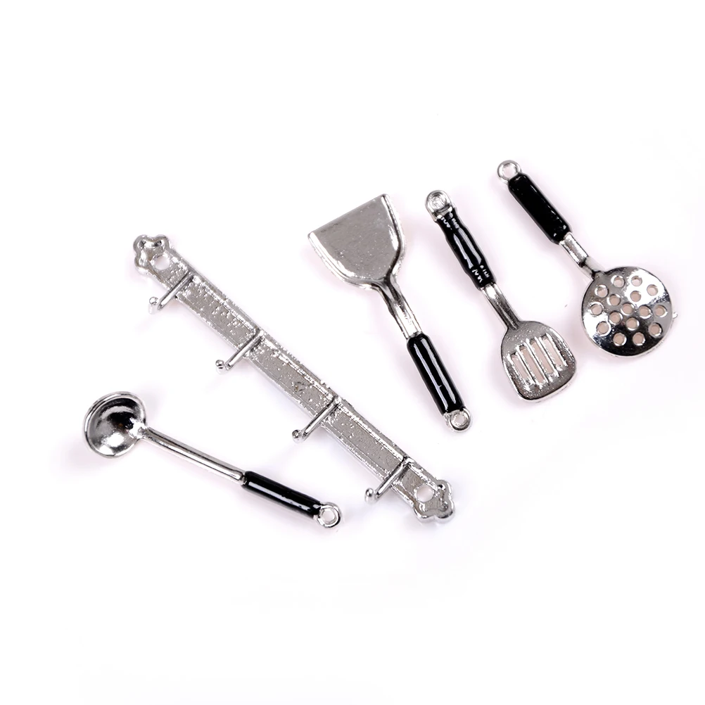 12 stücke 1/12 Miniatur Messer Gabel Löffel Sets Geschirr Utensilien Puppenhaus Zubehör Für Küche kinder spielzeug und familie utensilien – Detail 2