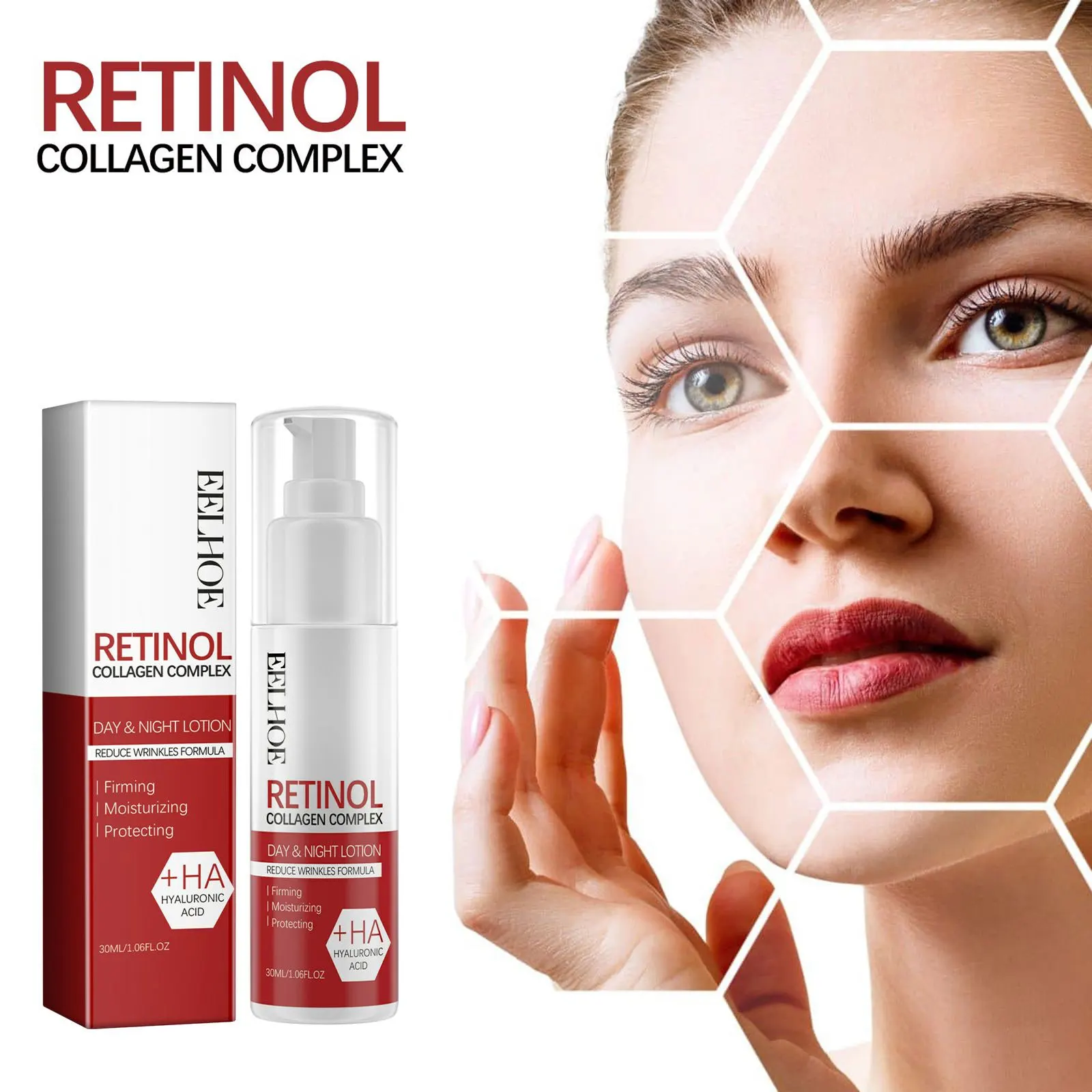 Retinol Collagen Face Lotion For Firm Skin Brightening Moisturizing Elastic Skin Remove Freckles Pigmentation Repair Cream