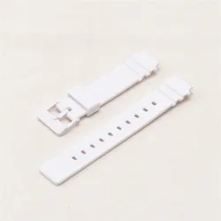 Women's Waterproof Sports Watch Replacement Resin Strap - Black, White, Pink Options - 14mm (White)