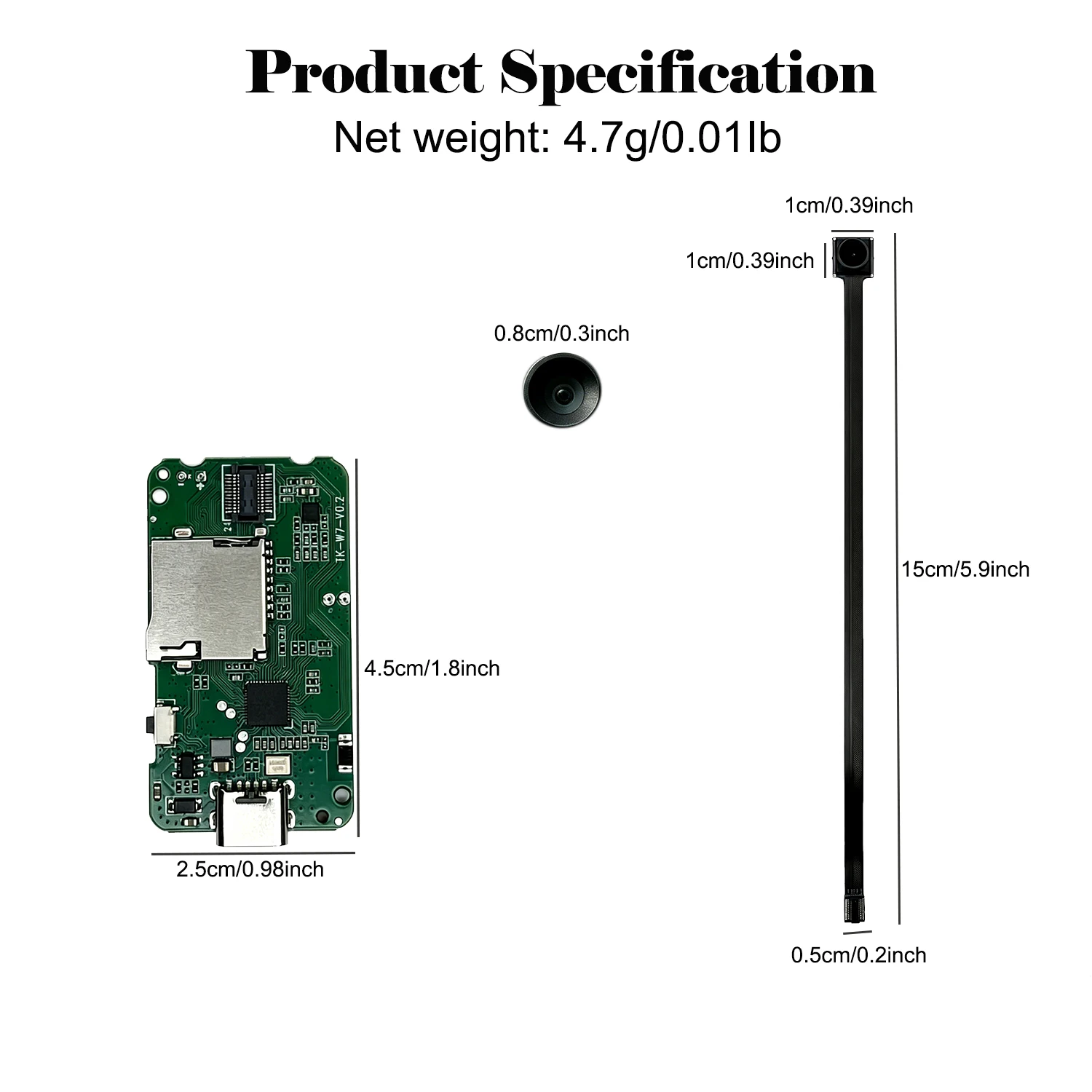 Modulo PCBA per Telecamera di Sicurezza Domestica Compatta, Design Flessibile della Lente, Scheda Circuito per Monitoraggio Remoto HD, Telecamera WiFi Fai-da-Te - immagine 2