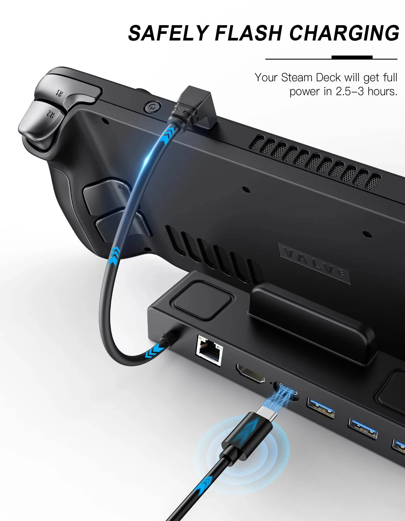 スチームデッキ-ドッキングステーション,6 in 1ベースサポート,60hz 