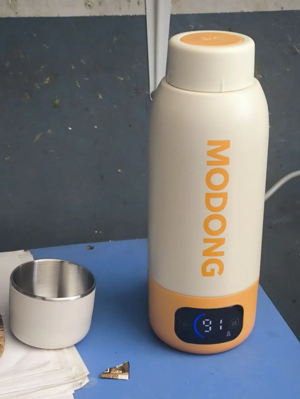 Bouilloire De Voyage Blanc Orange 600 ml (Tendance)