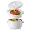Hot Pot Electric, 2L Rapid Ramen Cooker for Dorm, Electric Pot for Cooking with Veggie Egg Steamer, Portable Nonstick Frying Pan 1