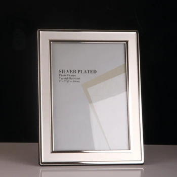 Cornice per foto moderna in metallo placcato argento con stile europeo