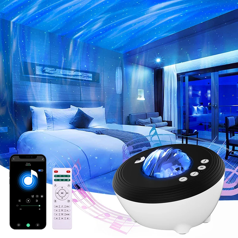Smart Night Light Aurora Galaxy Projector Led Rotate Bluetooth Speaker