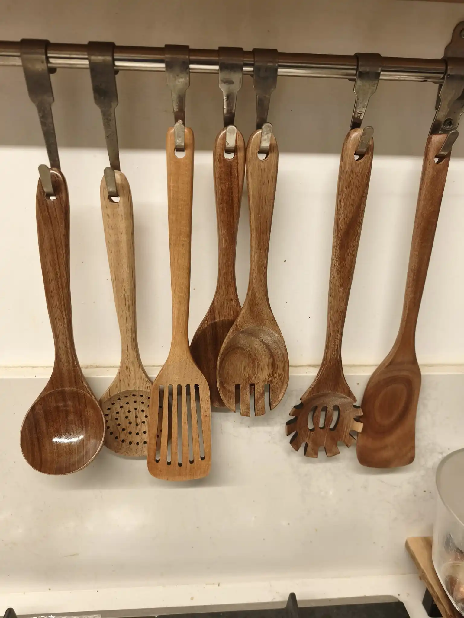 7-Pcs Teak Wood Utensil Set photo review