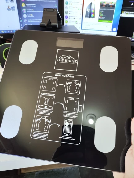 Balança Corporal Bioimpedância Profissional Bluetooth - Neverdie Store photo review