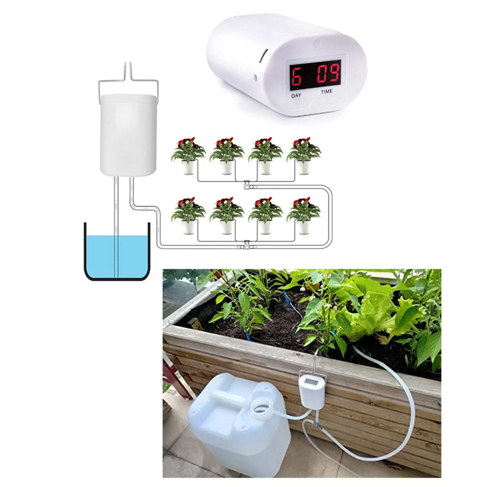 

Automatic Garden Watering Equipment Plant Drip Irrigation Tool Water Pump Sprinkler Controller Watering Timer System
