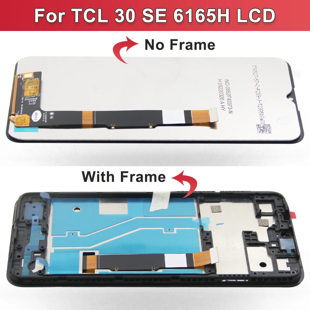 TCL 30SE 6165H, 6156H1 디스플레이 용 프레임 어셈블리 교체가있는 TCL 30 SE LCD 터치 디스플레이 스크린 디지타이저에 대한 100% 테스트
