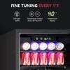 Beverage Refrigerator 2.7 cu.ft 100 Can Mini Fridge for Beer Drinks Wines Freestanding Fridge Blue LED for Home Office Dorm Bar 4