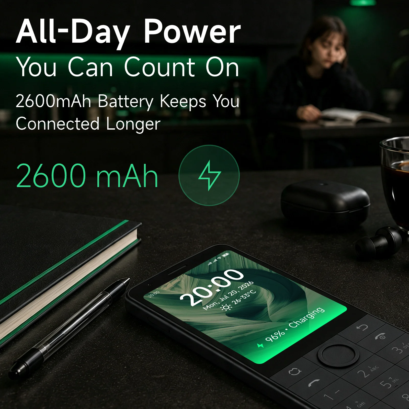 Global Version DuoQin J36 Dual Sim Card 4G Smart Feature Phone Android 13 MTK6761 2.8" Touch Screen 13MP+2MP Physical Keyboard