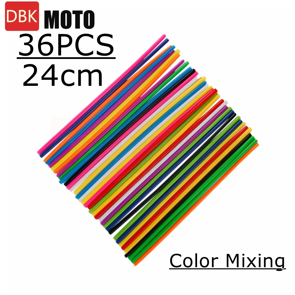 Colorful Spoke Skin Covers for Bikes - Decorative Trim and Protection, 24CM Length, 12 Vibrant Colors