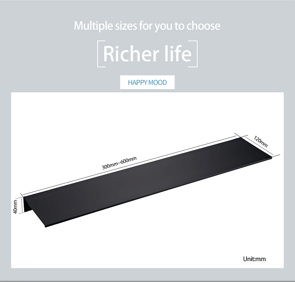 Aluminum Alloy Wall-Mounted Kitchen Shower Room Bedroom Device Bathroom Accessories Organizer Shelf shower shelf bathroom storage shelf storage shelf bathroom shelf bathroom accessories bathroom corner shelf toilet shower rack shower rack floating shelves