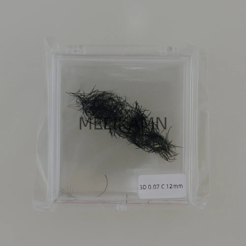 800 Fächer C Curl 0,07 3D Mix Pointy Base Pro Wimpernverlängerung Weicher langer kurzer Stiel Promade Lash Extension Fans Narrow Loose Fan – Detail 4