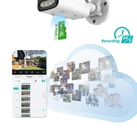 8MP 4K caméra IP Wifi sans fil 5MP AI humain détecter iCSee CCTV balle Surveillance extérieure Protection de sécurité caméra vidéo Cam 2