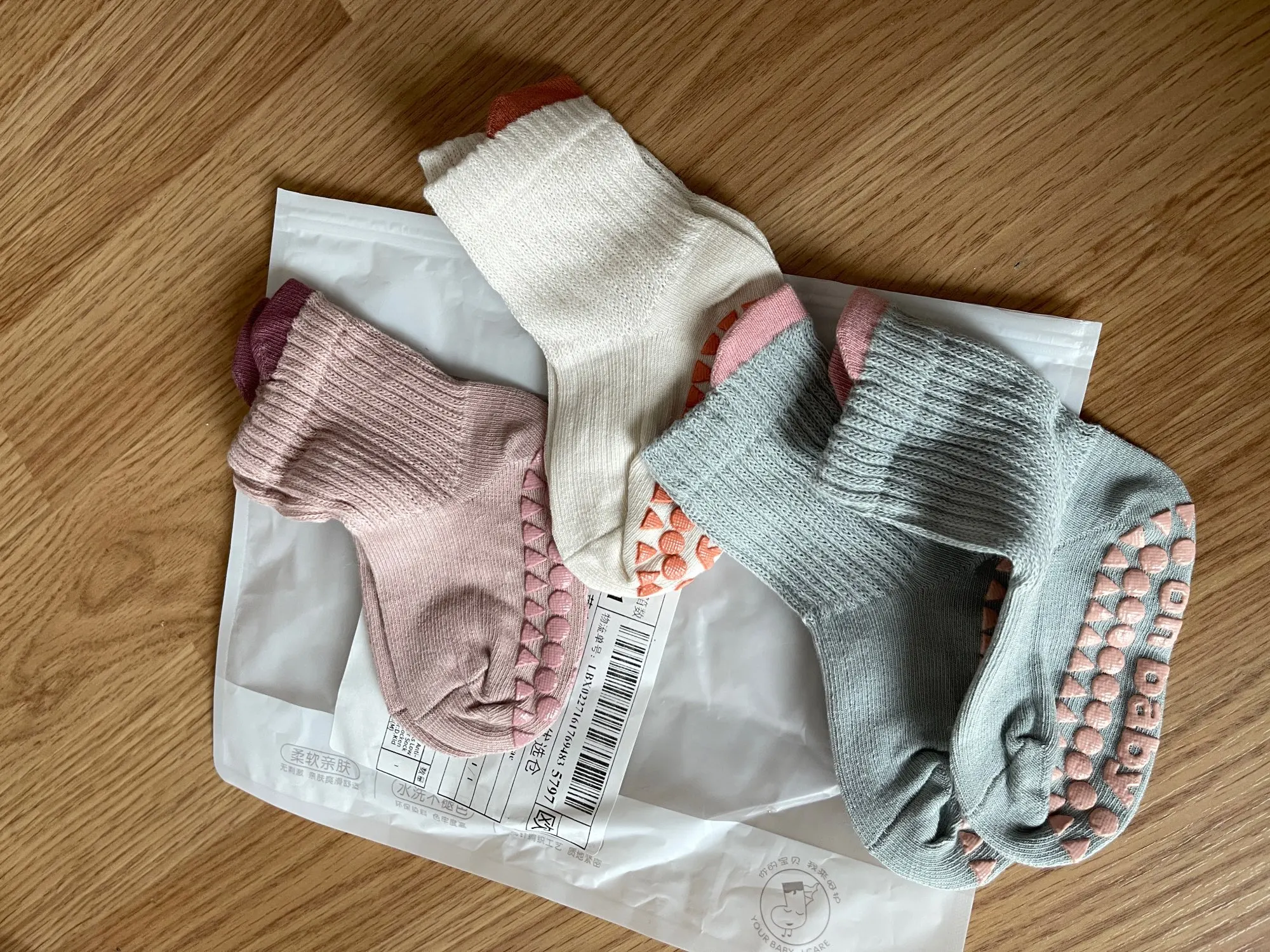 Anti-Slip Cotton Baby Socks - Rubber-Grip Toddler Socks for Boys and Girls photo review