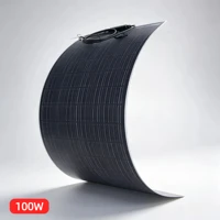Panneau solaire flexible 100W 18V, panneau solaire ETFE haute efficacité, modèles PV légers pour batteries 12V, extérieur, camping, camping-car, bateau 1