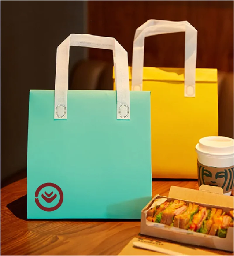 일회용보냉백 은박 손잡이 미니 보냉팩 쿨링 색상  테이크아웃 보온보냉백 10p 