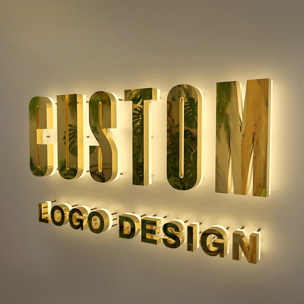 Description Picture 4 of itemCustomized Stainless Steel Advertising Business Sign 3D Led Backlit Letter Sign metal sign letter