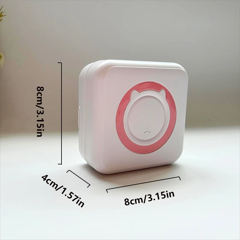미니 휴대용 무선 사진 및 라벨 프린터, USB 충전식 잉크리스 디자인, 저널링, 공부 노트, 가정, 사무실, 메모 작성용