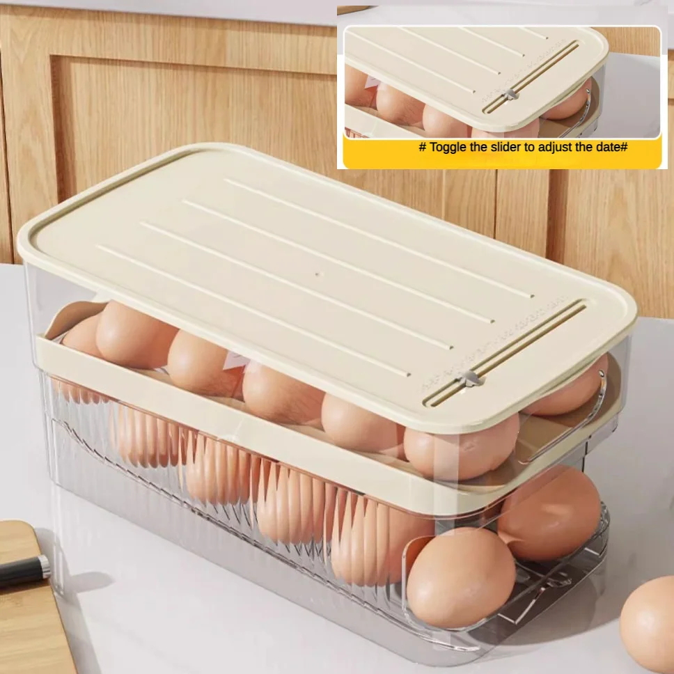 Refrigerator Egg Storage Box Automatic Scrolling Egg Rack Kitchen Egg Organizer Dedicated Egg Carton Rolli Egg Dispenser 6