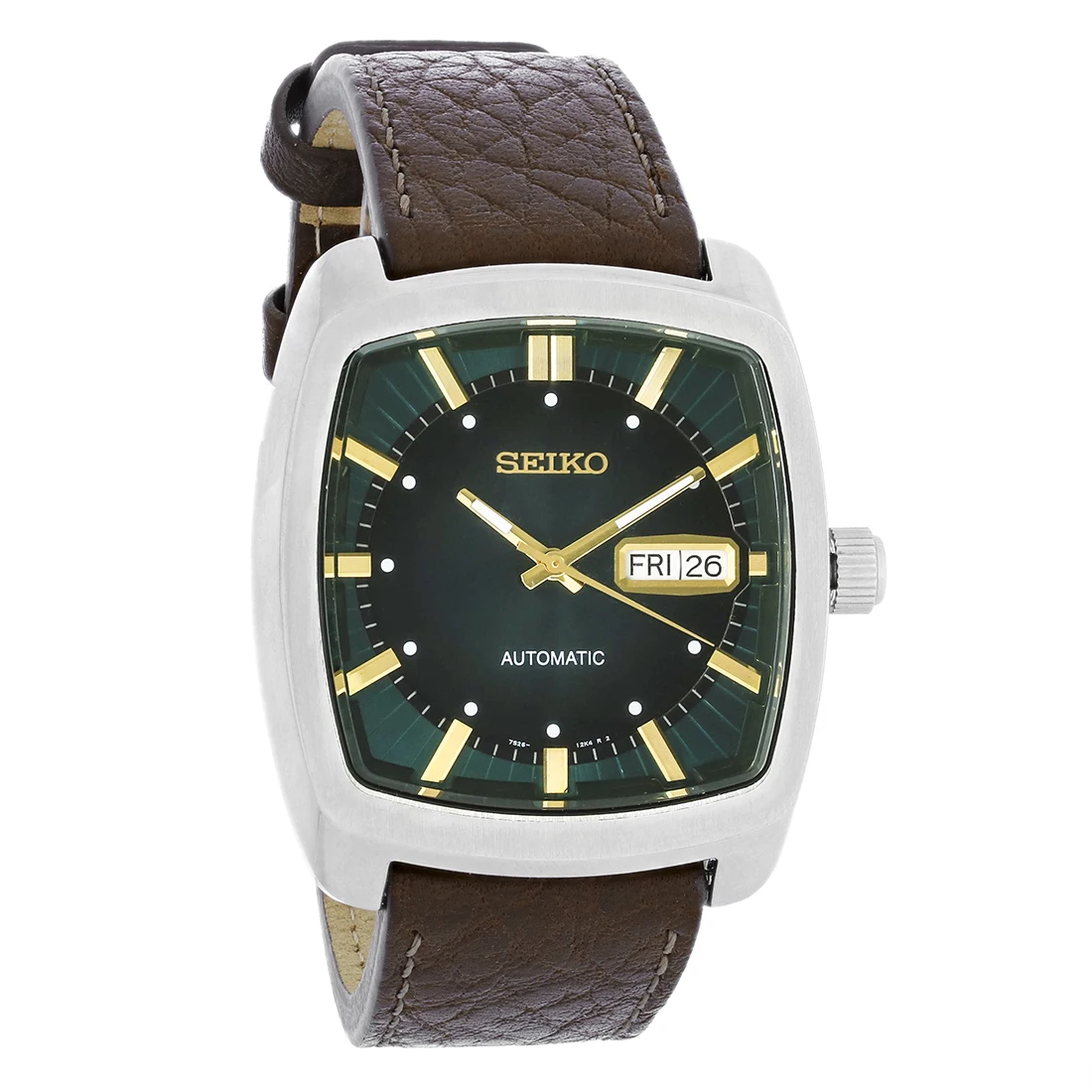 Auto Watch Men Seiko Recraft Snkp27 Green Dial  Leather Strap 50m Wr Seiko  Recraft Snkp27 Mens Automatic Watch Green Dial  Leather Strap 50m Wr  - Mechanical Wristwatches - AliExpress