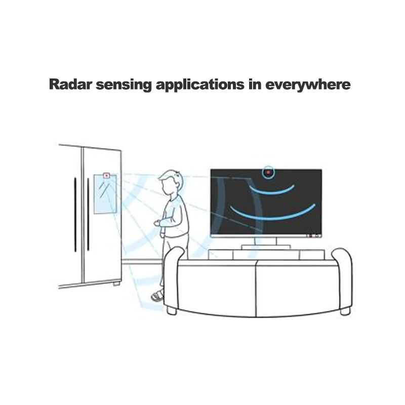 Free Shipping low cost HLK-LD2410 High Sensitivity 24GHz Human Presence Status Sensing Radar Module 5