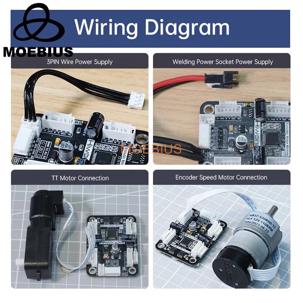 Servo Motor Parts 4-Channel Encoder Motor Driver with Voltage Regulation for Motor Control