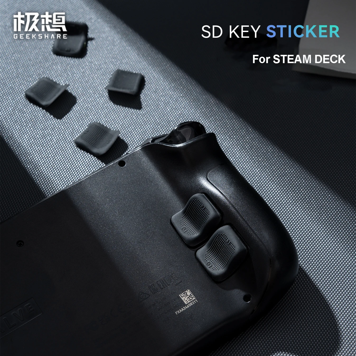 Geekshare-anti-slip Voltar Enhancement Botão Conjunto para Steam Deck Melhoria Dot Matrix Grip Kit Proteção