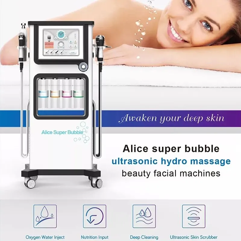 Newest Selling Multifunctional 7 in1 Hydra facial Vertical Skin Oxygen Bubble Moisturizing Ultrasonic Aqua Peeling Machine CE