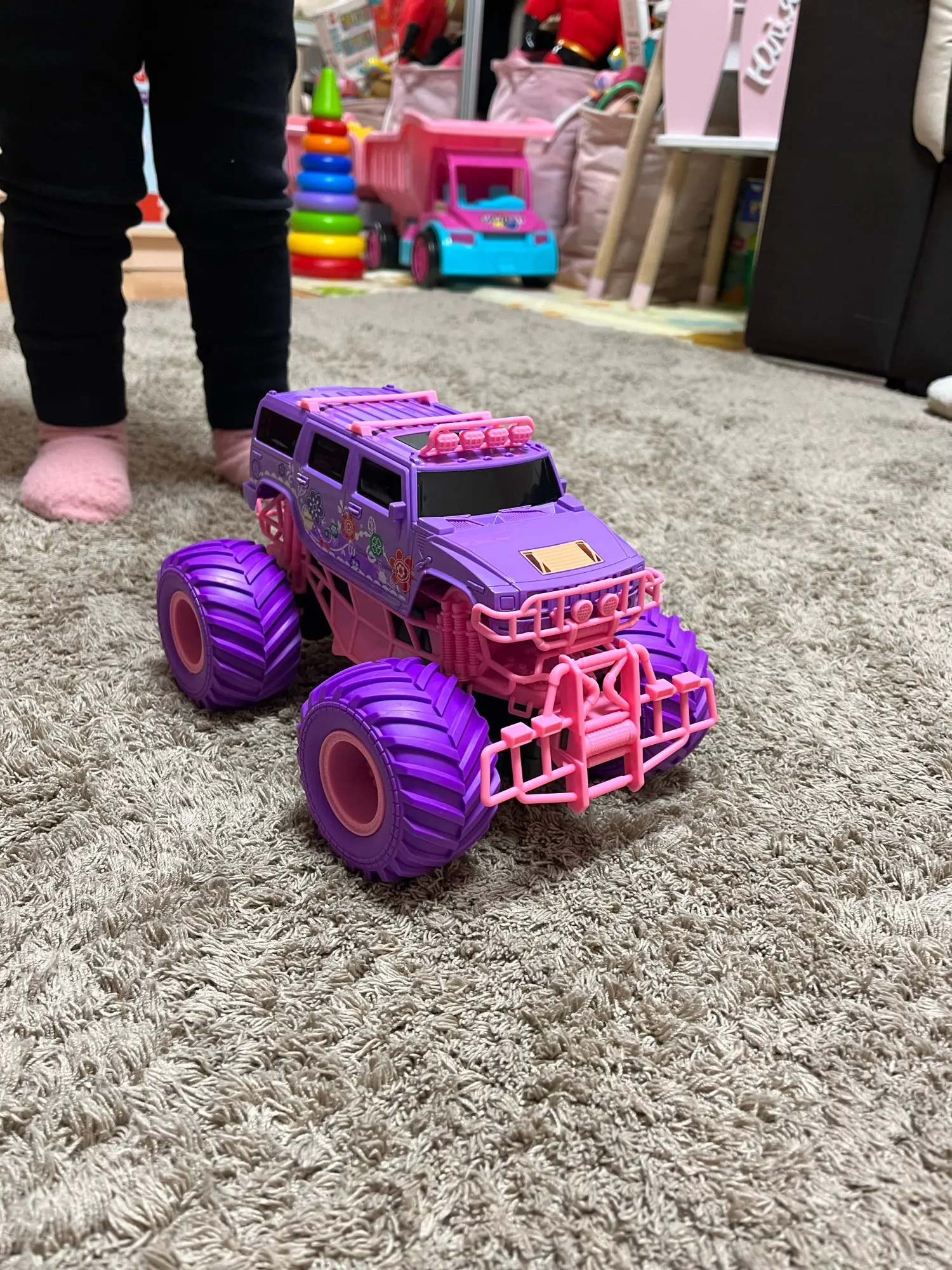 Pink Rc Car Electric Drive Off-Road 2.4G Big Wheel High Speed Purple Remote Control Trucks Girls Toys for Children photo review