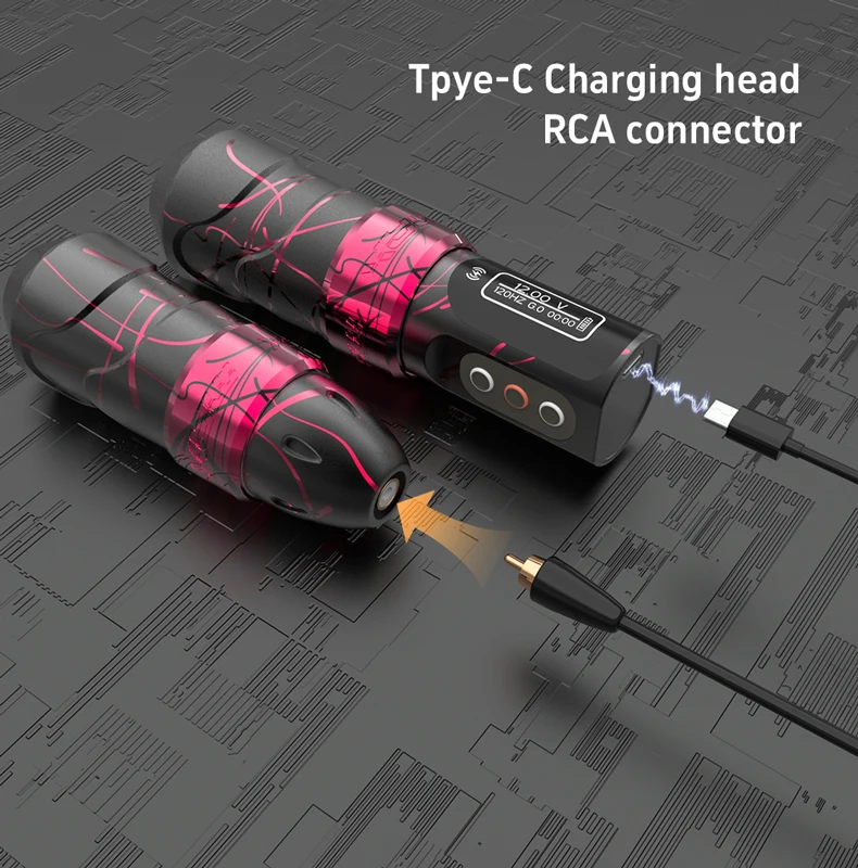 Tattoo Pen Tattoo Motor YILONG Flux MAX Permanent Makeup Machines Rotary Pen Wireless Tattoo Machine 2400mah Strong Coreless Motor Artist Body