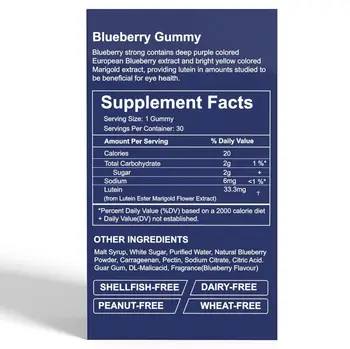 Blueberry Lutein Eye Gummies (30 Count) 2