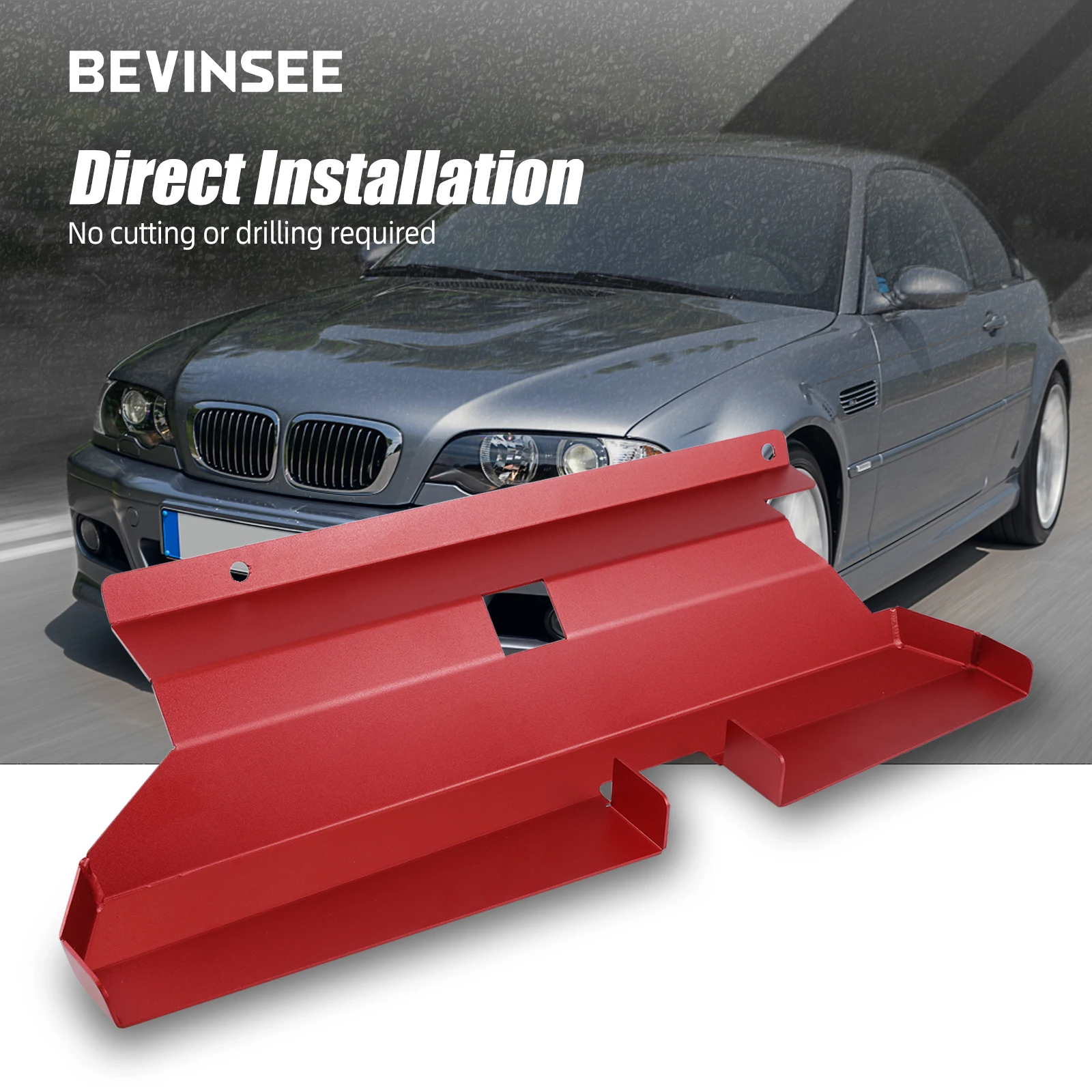 BEVINSEE Cold Air Intake Scoops For BMW E46 323i 325i 328i 330i 320ci 325ci 325xi 325ti 328ci 330ci M52TU M54