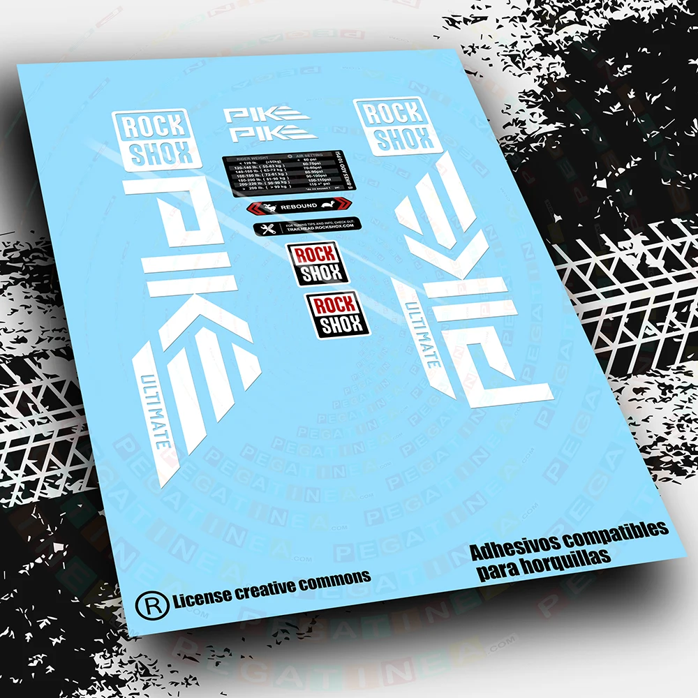 Adesivi Rockshox Pike Ultimate 2023 Wp540 Adesivi Decalcomanie Aufkleber Aufklever Forchette