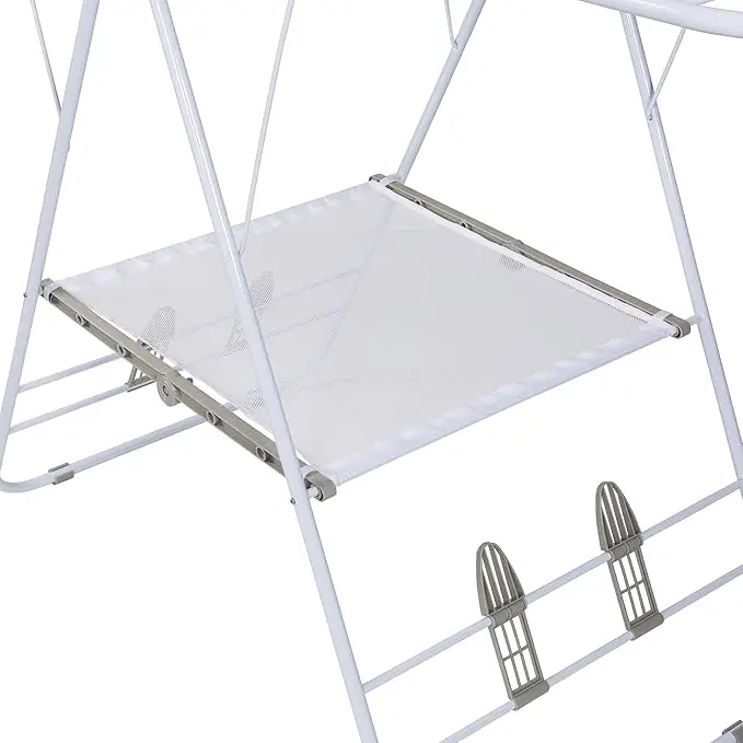 Heavy Duty Gullwing Drying Rack, White Metal. 5