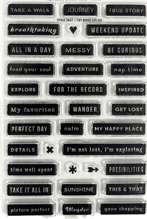 Clear Stamps English DIY Scrapbook Card album paper craft silicon rubber roller 82