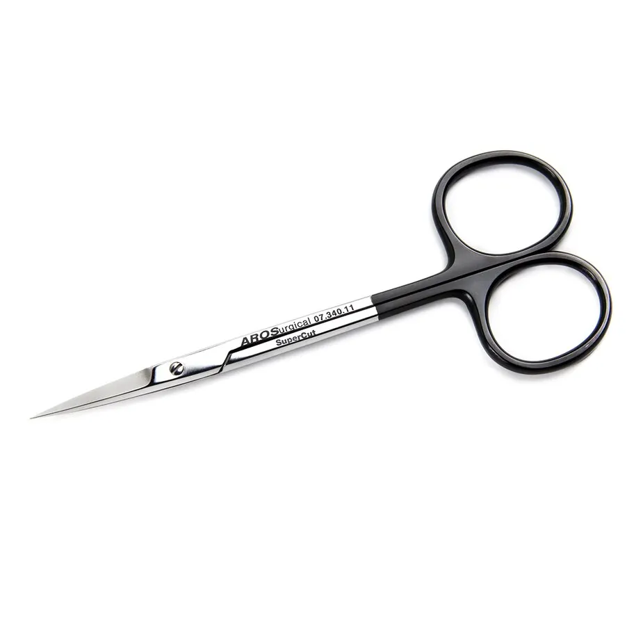 

12 Pieces German reusable micro Iris SuperCut Scissors, 4.5” delicate cutting surgery plastic maxillofacial cosmetic scissors