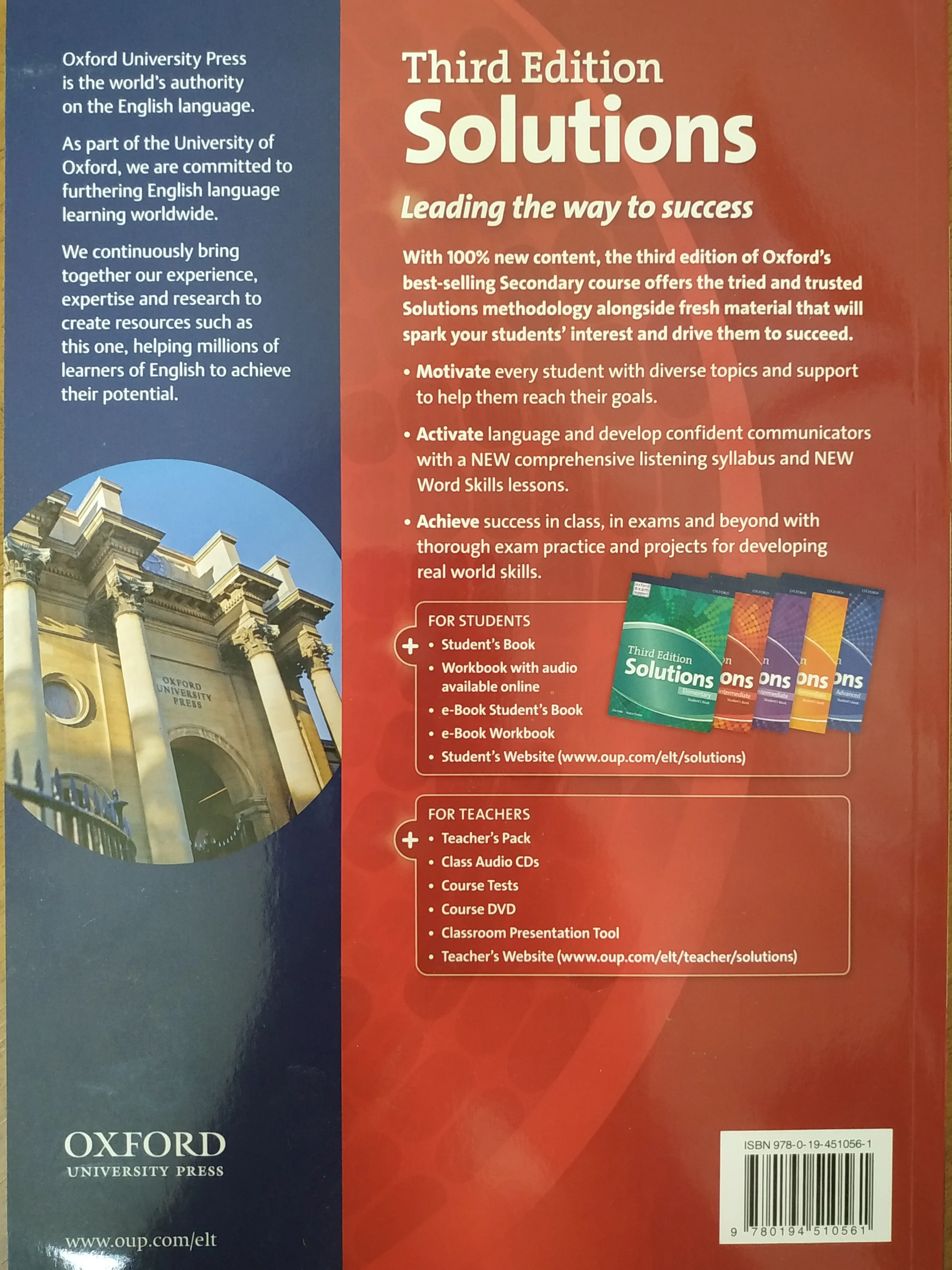 Solutions (3rd Edition) Pre-Intermediate Student'S Book ISBN.