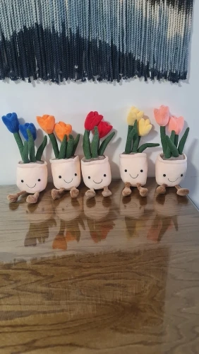 Tulip Flower Pot Plant Plush