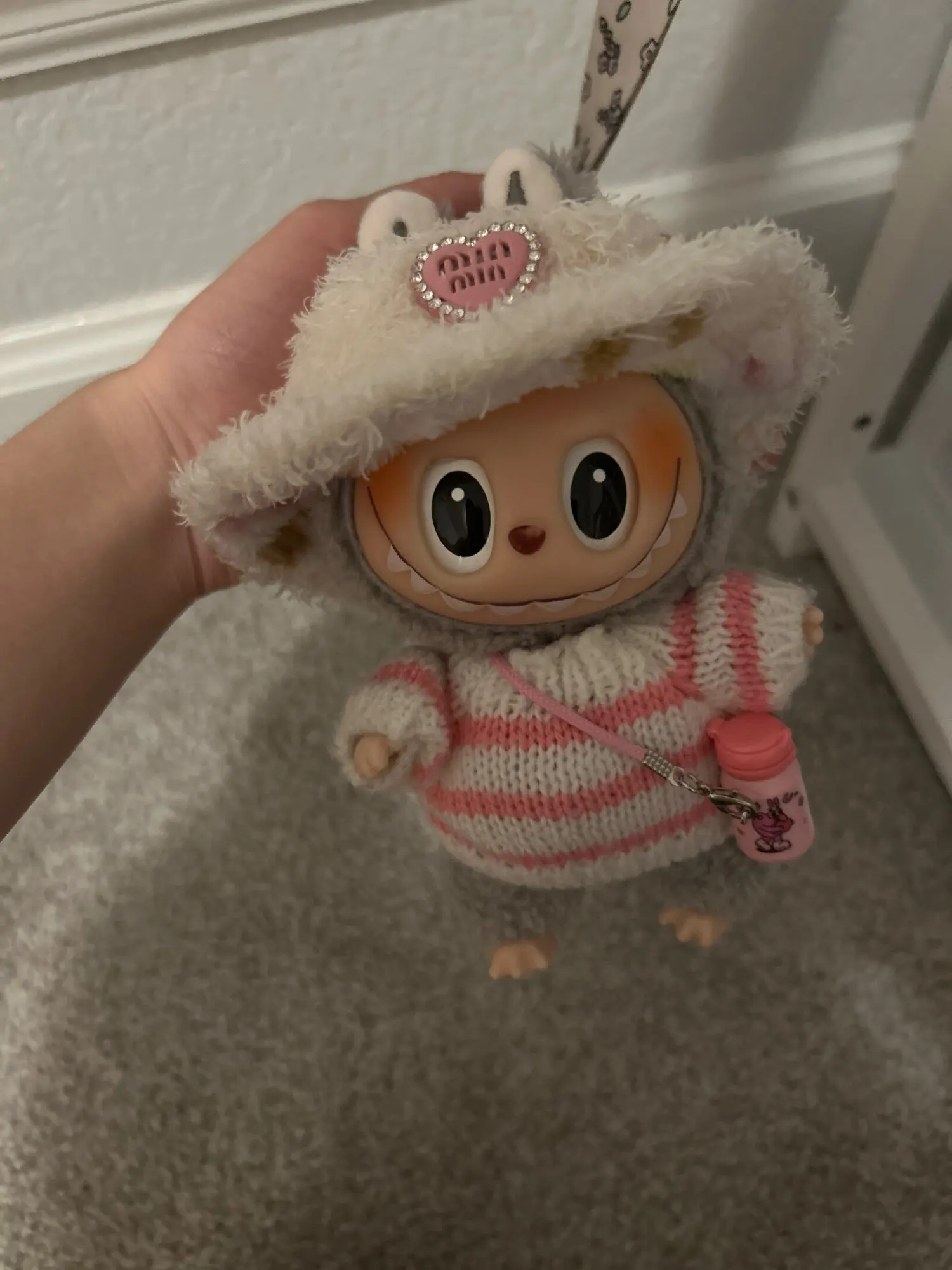 Labubu Doll Clothes: 15/17CM Idol Kpop Style Mini Plush Overalls Set photo review