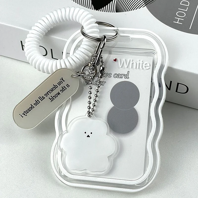 Photo Card Holder Creative Design Kpop Transparent Keychain Photo Sleeves Bus Card Student Case Protector
